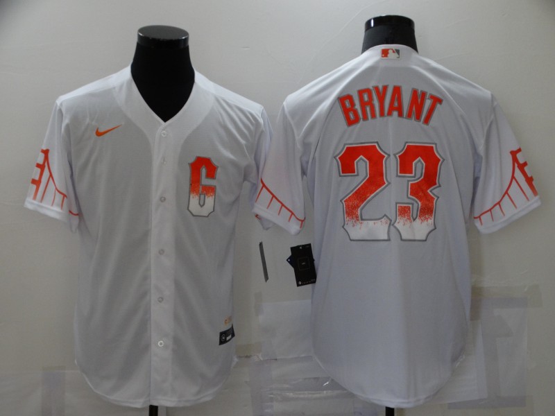 Men San Francisco Giants #23 Bryant City Edition White Elite Nike 2021 MLB Jersey